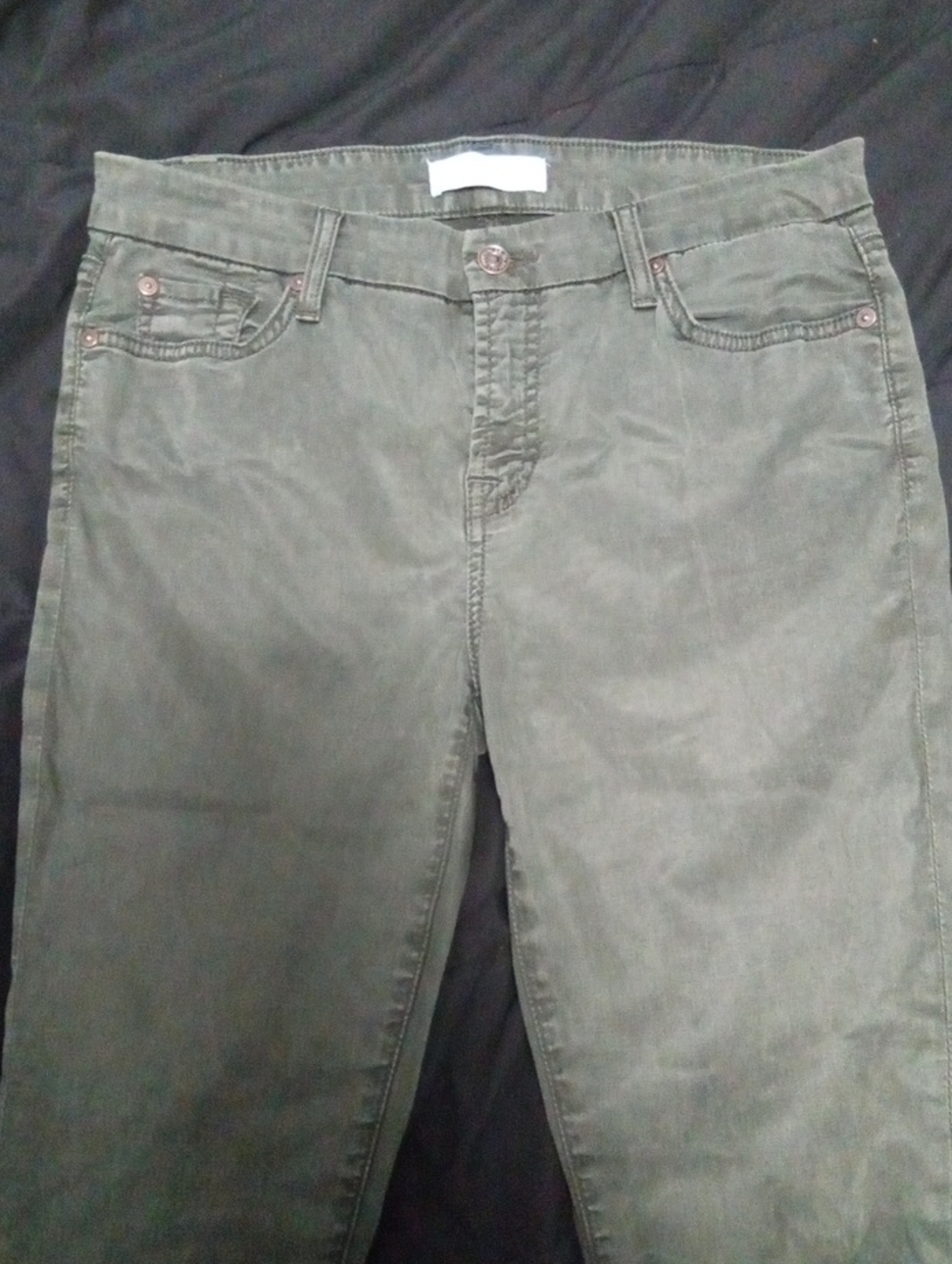 7 For All Mankind b(air) Size 30 Skinny Jeans Olive Green